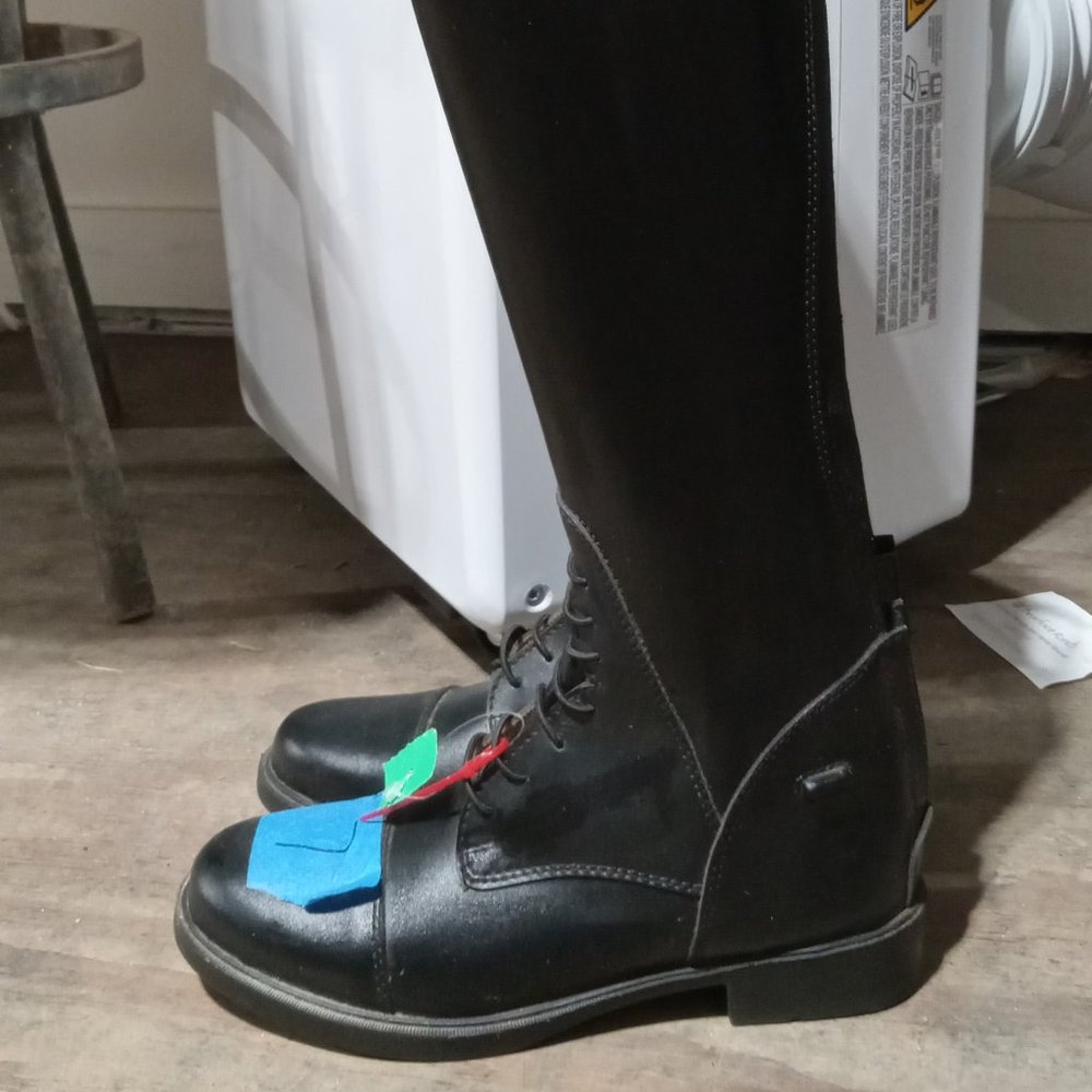 New / like black field English Equestrian boots size 7 tall - Picture 6 of 12